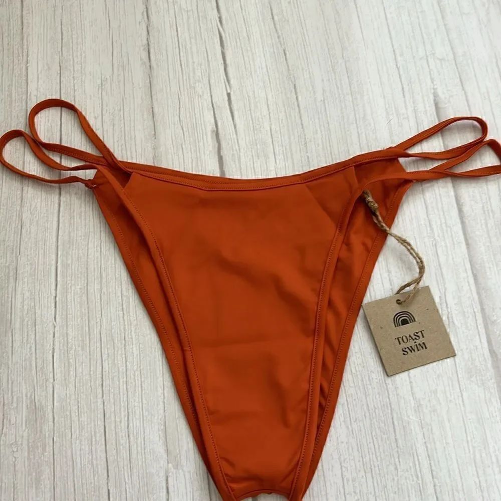 Toast Swim Signature Open Side Bottoms Rust L - Picture 3 of 7